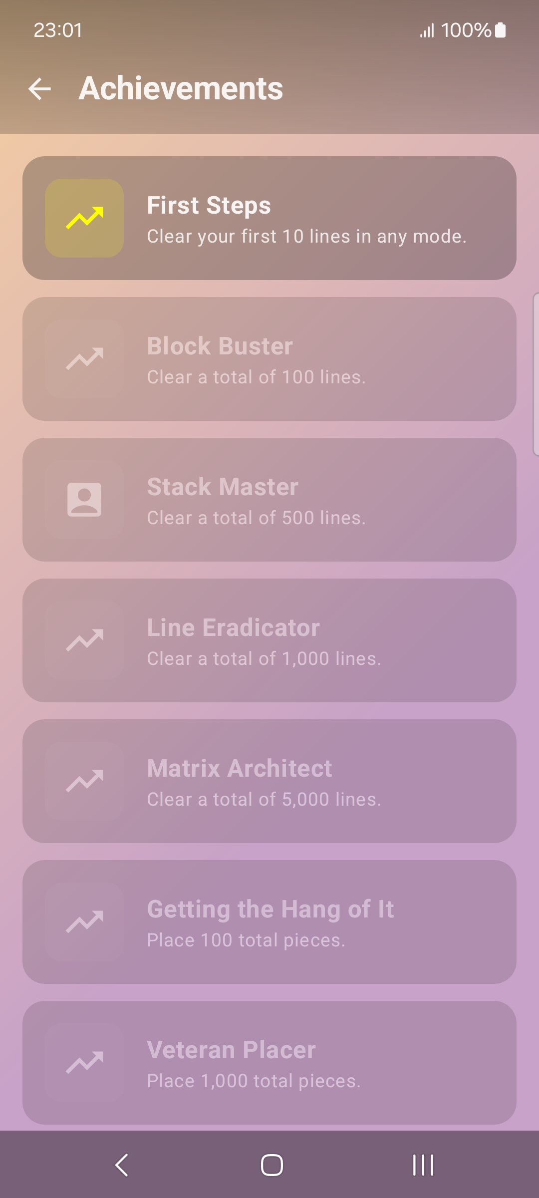 DropFall Achievements