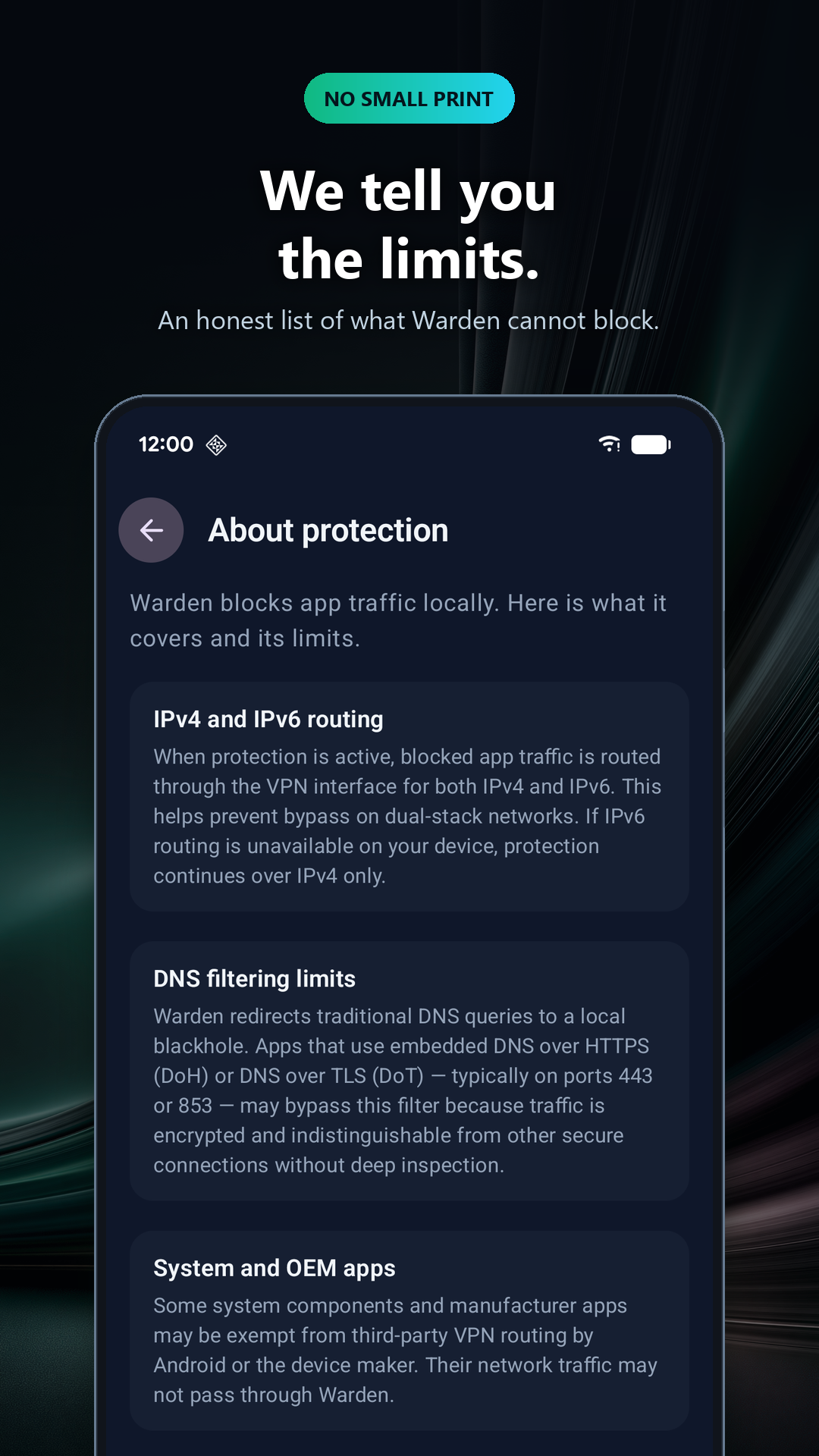 About protection: an honest list of limits